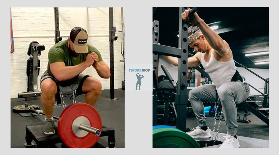 Приседания с весом на поясе