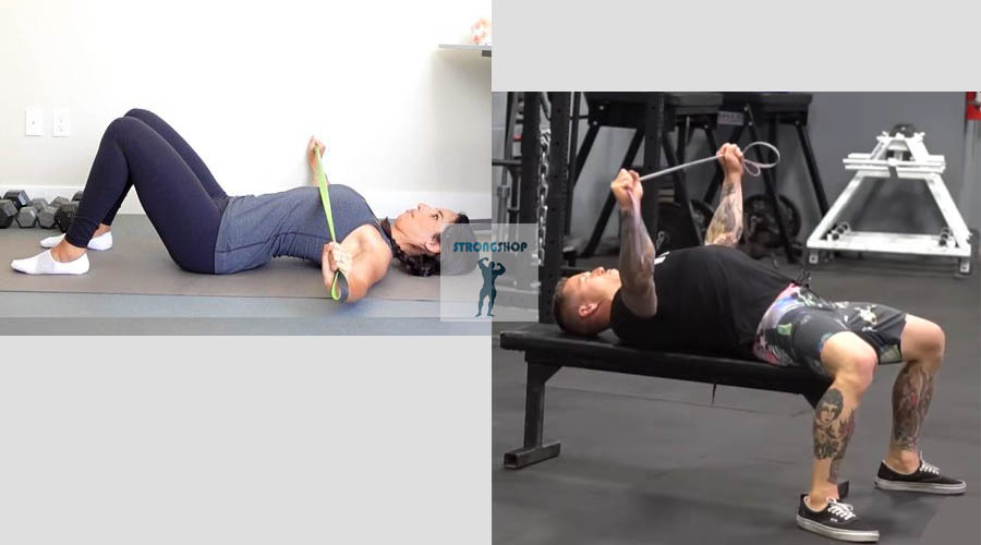 Разведение бинтов или эснадера лежа