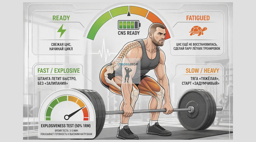 Тест восстановления ЦНС и задней цепи для силовых тренировок