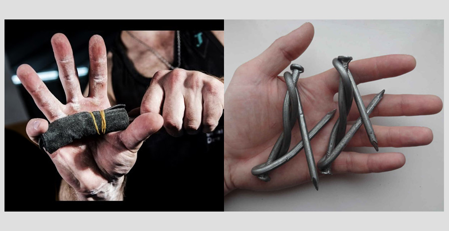 Bending nails for grip development