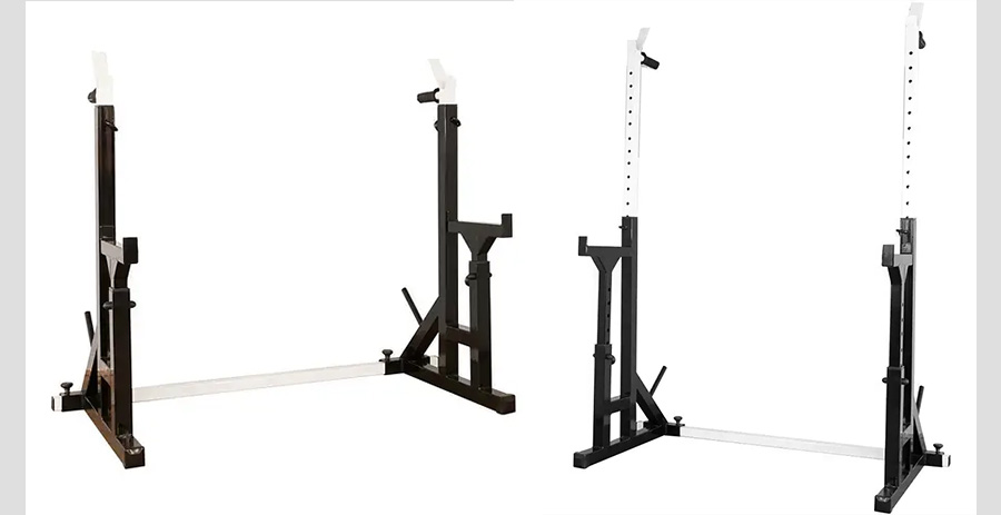 What are universal barbell racks and what are they for?